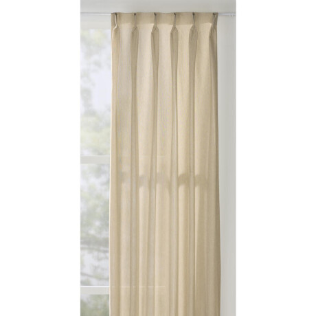 Leen Bakker - Gordijnstof Jolanda Transparant - Zand - Polyester/Linnen/Gerecycled Kunststof - Beige#Crème#Bruin - H297 Cm