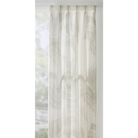 Leen Bakker - Inbetween Jolanda Beachwaves - Linnen - Polyester/Linnen/Gerecycled Kunststof - Wit - H300 Cm