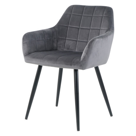 Artistiq Eetkamerstoel 'Tora' Velvet, kleur Antraciet