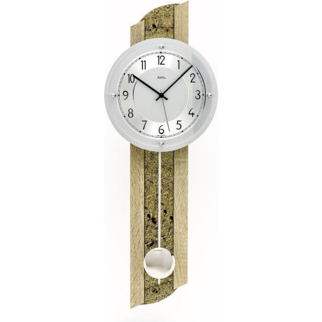 AMS wandklok radiogestuurd / wandklok met slinger / 5326