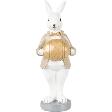 Clayre & Eef Beeld Konijn 15 cm Beige Bruin Polyresin