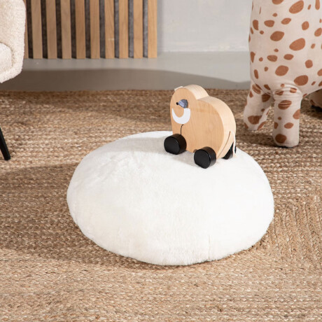 Nohr Poef 'Raelene' Wol, kleur Wit