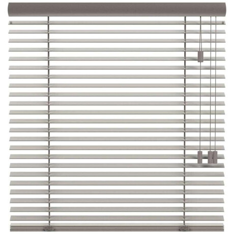 25% korting - Leen Bakker - Fenstr En Jaloezie New York 50mm - (20222) - Hout - Grijs - 120x10x10 Cm