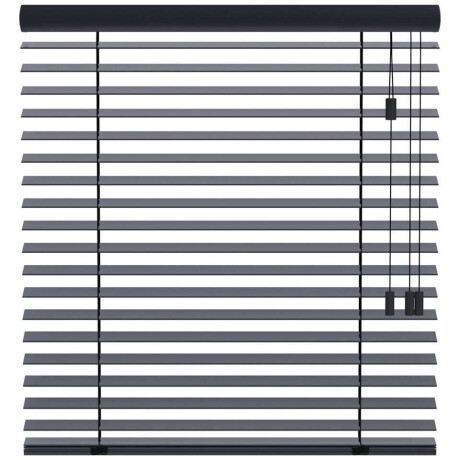 25% korting - Leen Bakker - Fenstr En Jaloezie New York 65mm - Antraciet (20709) - Hout - Grijs - 120x10x10 Cm