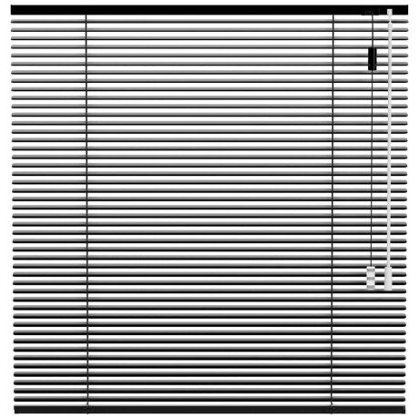 25% korting - Leen Bakker - Fenstr Jaloezie 25mm Glans - (15027) - Aluminium - Zwart - 120x10x10 Cm