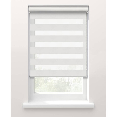 25% korting - Leen Bakker - Fenstr Duo Rolgordijn Marseille Lichtdoorlatend - Fossiel (25021) - Polyester - Beige - 120x10x10 Cm