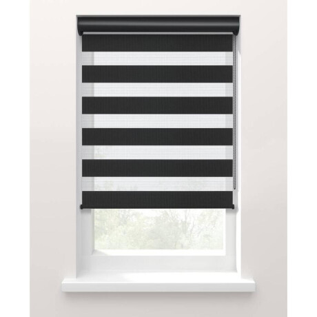 25% korting - Leen Bakker - Fenstr Duo Rolgordijn Planos Lichtdoorlatend - 15048 - Polyester - Zwart - 120x10x10 Cm