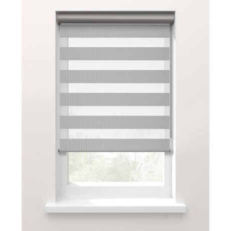 25% korting - Leen Bakker - Fenstr Duo Rolgordijn Planos Lichtdoorlatend - (20065) - Polyester - Grijs - 120x10x10 Cm