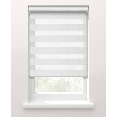 25% korting - Leen Bakker - Fenstr Duo Rolgordijn Planos Lichtdoorlatend - (10030) - Polyester - Wit - 120x10x10 Cm