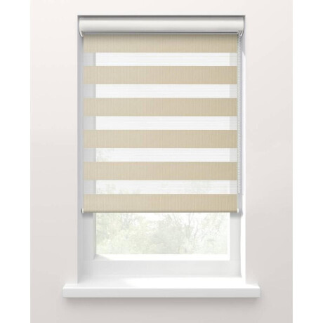 25% korting - Leen Bakker - Fenstr Duo Rolgordijn Planos Lichtdoorlatend - Zand (25022) - Polyester - Beige - 120x10x10 Cm