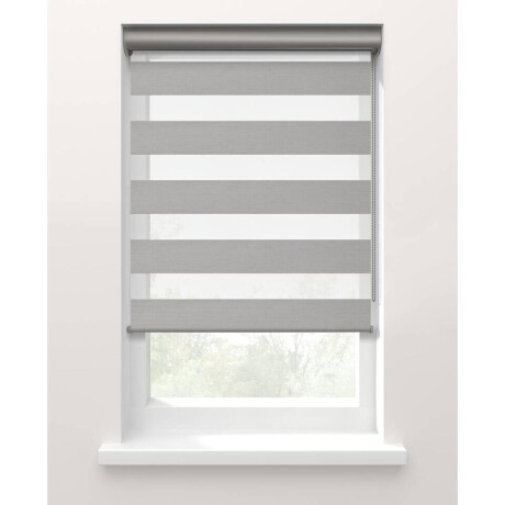 25% korting - Leen Bakker - Fenstr Duo Rolgordijn Trim Lichtdoorlatend - (20067) - Polyester - Grijs - 120x10x10 Cm