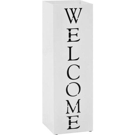 vidaXL - Parapluhouder - Welcome - staal - wit