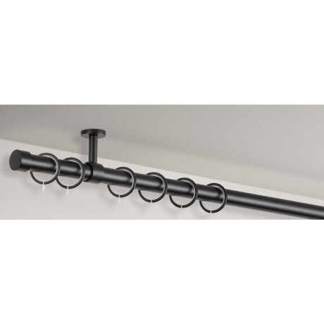 Leen Bakker - Gordijnroede 120cm - - Ø28mm (1209050) - Metaal - Zwart