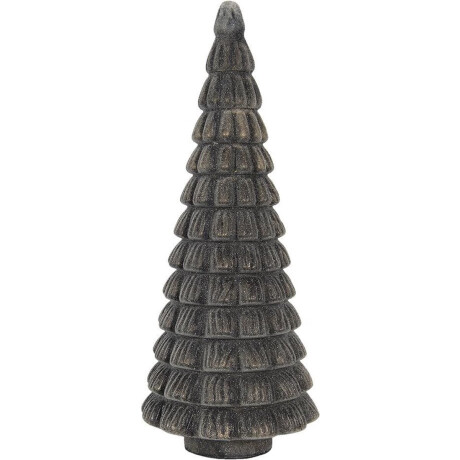 Clayre & Eef Beeld Kerstboom Ø 18x46 cm Bruin Glas