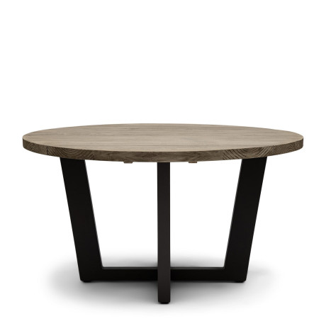 Rivièra Maison Ronde Tuintafel 'Bondi Beach' 140cm, kleur Hout / Zwart