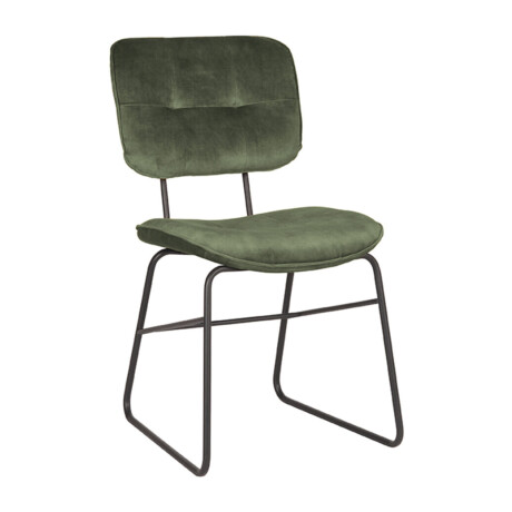 LABEL51 Eetkamerstoel 'Dez', Velvet, kleur Groen