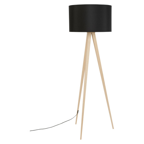 Zuiver Vloerlamp 'Tripod' 151cm, kleur Naturel/Zwart