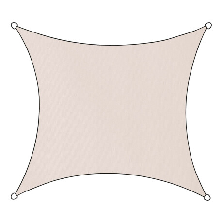 Schaduwdoek Livigno polyester vierkant 5m (naturel)
