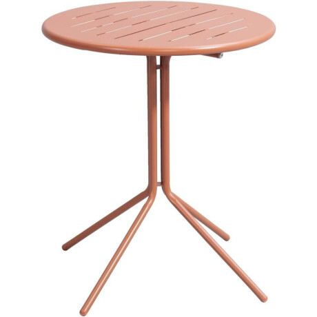 Leen Bakker - Bistrotafel Vence - Terra - 70xØ60 Cm - Metaal - Oranje#Bruin#Rood