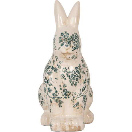 Clayre & Eef Decoratie Beeld Konijn 13x10x21 cm Beige Keramiek