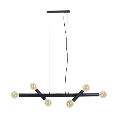 Zuiver Hanglamp 'Hawk' Wide, 6-lamps, kleur Zwart