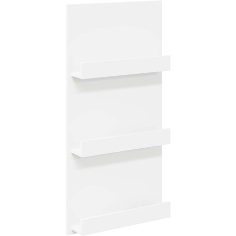 vidaXL - Tijdschriftenrek - met - plank - Wit - 51 - x - 11 - x - 102 - cm - Bewerkt - hout