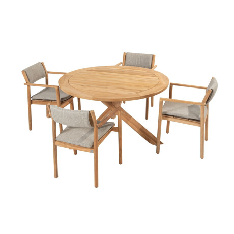 4 Seasons Outdoor Diningset Prado Levi 5-delig Teak Ø130 cm