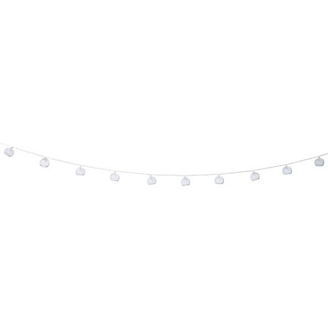 Slinger met 10 solar lampjes - zwart - 380 cm