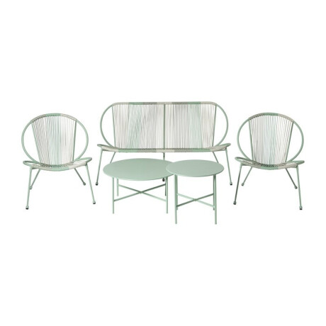 Tuinset Loes - groen/beige - 5-delig