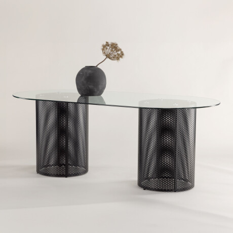 Nohr Ovale Eettafel 'Diandrea' Glas, 200 x 100cm