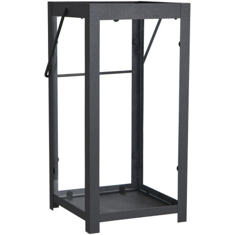 1+1 Gratis Leen Bakker - Lantaarn Lasio - 31x15,5x16,5 Cm - Metaal - Zwart - 16.5x15.5x31 Cm