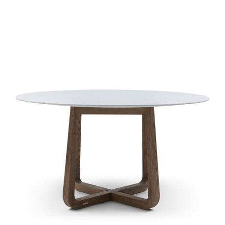 Rivièra Maison Ronde Eettafel 'Casone' Marmer en eikenhout, 140cm