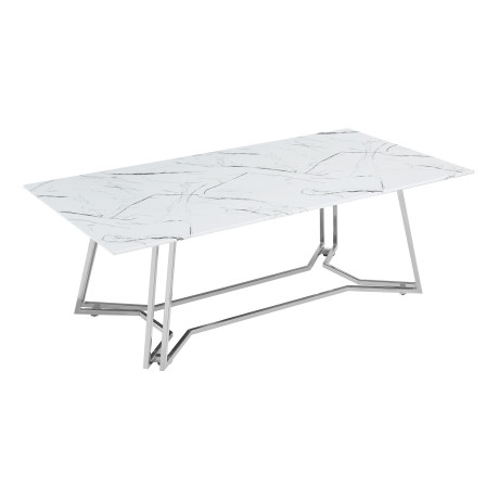 Artistiq Salontafel 'Facundo' Marmerlook, 110 x 60cm, kleur Wit