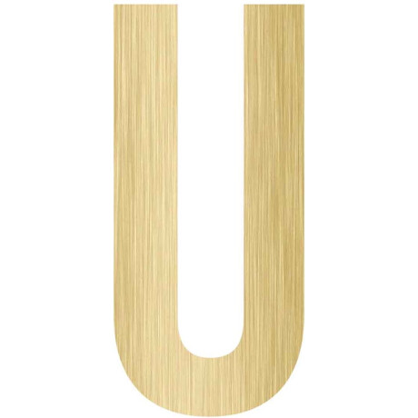 MDF Letter U, creatief, knutselen, deco, 1 stuk, 6mm mdf 20cm