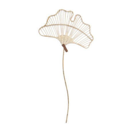 Decoratie Rustic Rattan Poppy Leaf, L