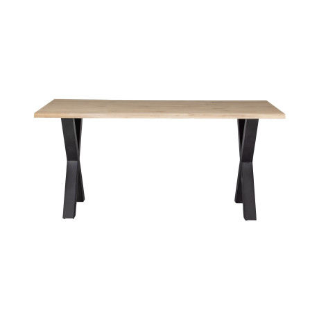 WOOOD Boomstam Eettafel 'Tablo' met X-poot, 160 x 90cm
