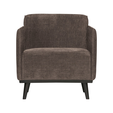 WOOOD Fauteuil 'Statement' Met Armleuning, Rib, kleur Taupe