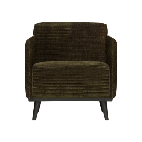 WOOOD Fauteuil 'Statement' Met Armleuning, Rib, kleur Warm Groen