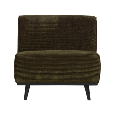 BePureHome Bank 'Statement' 1-zits Element, Rib, kleur Warm Groen