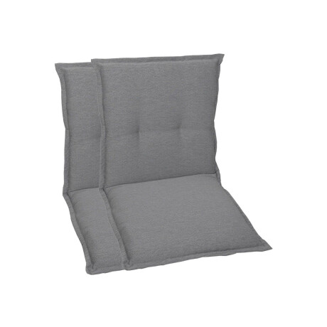 GO-DE Textil Tuinkussen (Stoelkussens voor stoelen met een lage rugleuning, Grijs)