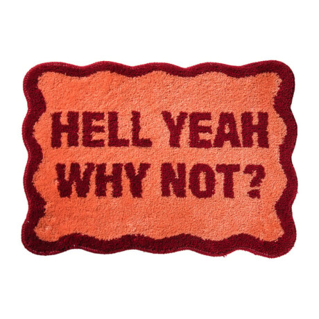 Badmat hell yeah why not - roze - 50x70 cm