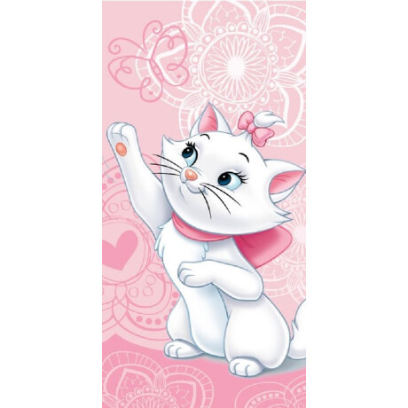 Disney Aristocats Strandlaken Marie Cat - 70 x 140 cm - Roze