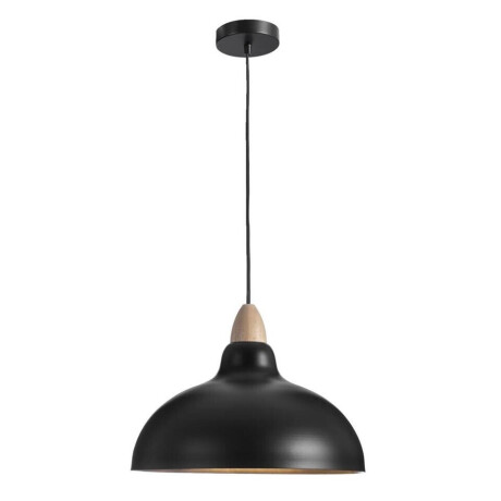 Leen Bakker - Hanglamp Canyon - Ø35,5 X 80 Cm - Hout/IJzer - Grijs - 35.5x35.5x80 Cm