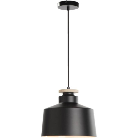 40% korting - Leen Bakker - Hanglamp Mallorca E27 - Mat - 150xØ30 Cm - Metaal - Zwart
