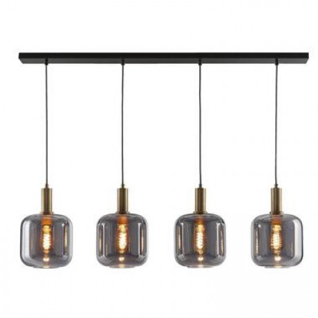 Hanglamp Toulouse 4-lichts - zwart - 150x120x10 cm - Leen Bakker