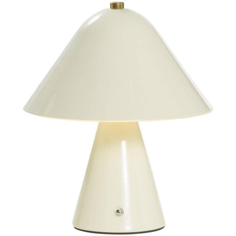 40% korting - Leen Bakker - Tafellamp Nami - Off-white - 26,5xØ19,5 Cm - Metaal - Wit - H24 Cm