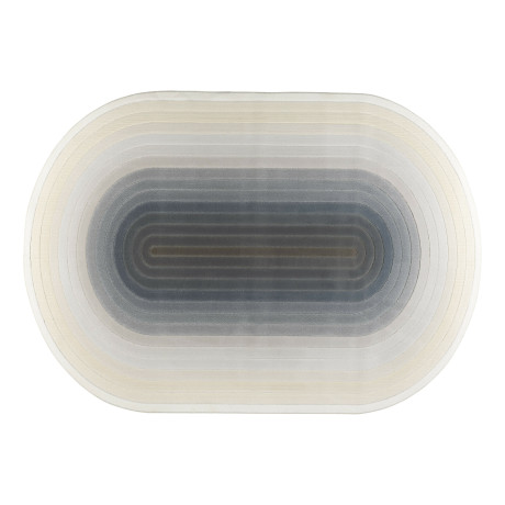 Zuiver Ovaal Vloerkleed 'Olympic' 200 x 290cm, kleur Blauw