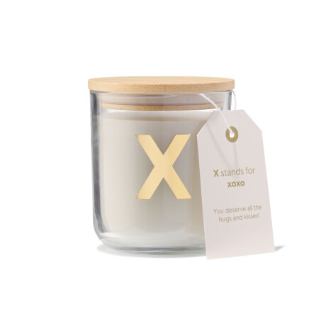 HEMA HEMA Kaars In Glas Ø8x10cm Letter X