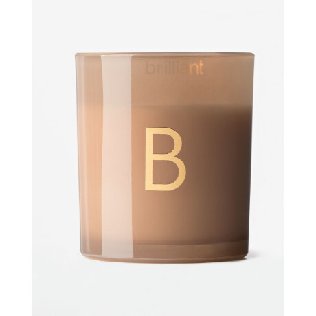 HEMA HEMA Kaars In Glas ⌀8x9cm Letter B (taupe)
