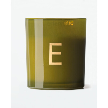 HEMA HEMA Kaars In Glas ⌀8x9cm Letter E (groen)